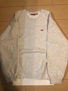 Supreme Small Box Crewneck Ash Grey シュプリーム スモール　ボックスロゴ トレーナー　パーカー　クルーネック　グレー　Lサイズ