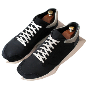 Rick Owens × adidas★TECHRUNNER US9.5=27.5 ローカットスニーカー リックオウエンス アディダス B35082 ブラック メンズ i-661