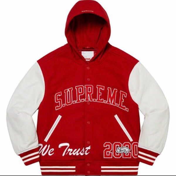 Supreme King Hooded Varsity Jacket M