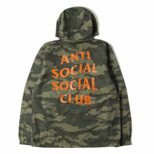 Anti Social Social Club アンチ ソーシャル ソーシャル クラブ ジャケット サイズ:L カモフラージュ ハーフジップ アノラックパーカー