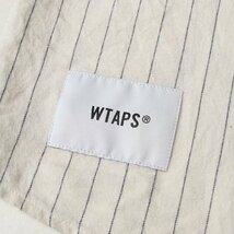 WTAPS ダブルタップス シャツ サイズ:L 22SS ストライプ フランネル ベースボールシャツ LEAGUE LS COTTON. FLANNEL STRIPE オフホワイト_画像5