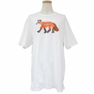 MAISON KITSUNE メゾン キツネ Rop Van Mierlo コラボ Tシャツ 23春夏 ホワイト L 半袖 キツネ プリント トップス カットソー