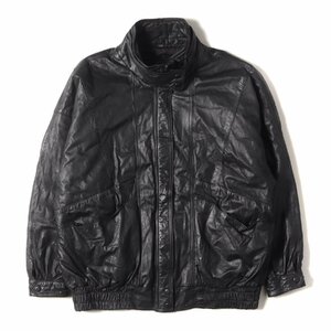 90s レザー ジップアップ ブルゾン 90年代 スポーツジャケット ブラック 黒 サイズ:42 90s - 00s ヴィンテージ古着 Vintage Used