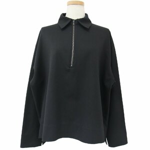美品 FLORENT フローレント シャツ ブラウス ブラック 黒 サイズ:1(M) プルオーバー ハーフジップ オーバーサイズ 23秋冬 日本製 ブランド