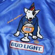 80s BUD LIGHT スパッドマッケンジー サテン スタジャン 企業物 USA製 ブルー サイズ:XL 80年代 U.S.VINTAGE ヴィンテージ 古着 アウター_画像5