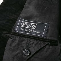 POLO Ralph Lauren ポロ ラルフローレン 00s 太畝コーデュロイ 3つボタン テーラードジャケット 日本製 ブラック C92-W82-T165(S位)_画像4