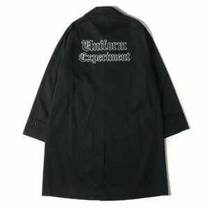 新品同様 UNIFORM EXPERIMENT ユニフォームエクスペリメント 23AW 高密度コットンツイル バルマカーンコート BALMACAAN COAT ブラック 2