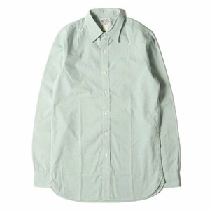 美品 RRL ダブルアールエル シャツ サイズ:S(14 1/2) ピンチェック ボタン シャツ グリーン ラルフローレン トップス カジュアルシャツ