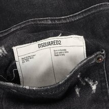 DSQUARED2 ディースクエアード 21AW ヴィンテージ加工 ストレッチ スキニー デニムパンツ Super Twinky Jean ブラック 50 イタリア製_画像4