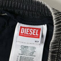 DIESEL ディーゼル デニム パンツ サイズ:27 ロング テーパード スリム カーゴ ワークパンツ イージー ウエストゴム グレー ブランド_画像3