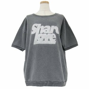 Mixta ミクスタ Plage プラージュ 別注 スウェット サイズ:M Tシャツ 半袖 オーバーサイズ SHARELOVE コットン グレー コラボ ブランド