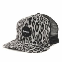 美品 Supreme シュプリーム キャップ サイズ:FREE 20SS レオパード柄 フェイクファー メッシュキャップ Leopard Mesh Back 5-Panel_画像1