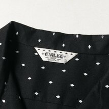 美品 CALEE キャリー シャツ サイズ:L 22AW ダイヤドット柄 オープンカラー 長袖シャツ Rhombus dot pattern R/P shirt ブラック 黒_画像3