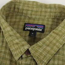 Patagonia パタゴニア シャツ サイズ:XL 21SS ヘンプ/コットン チェック 半袖シャツ Back Step Shirt オリーブ トップス アウトドア_画像3