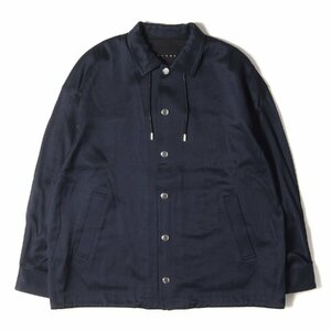 CINOH チノ ジャケット サイズ:46 21AW アセテート レーヨン ツイル コーチジャケット TWILL COACH JACKET 21WJK302 ネイビー 日本製