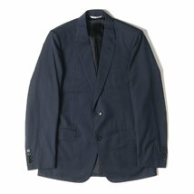Dior HOMME ディオールオム サイズ:48R ウール コットン 2B テーラード ジャケット スラックス セットアップ スーツ ネイビー イタリア製_画像2