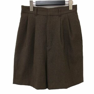 Красивые товары Spick &amp; Span Bins и брюки короткие брюки Brown 36 (s) Woollike Center Press Trauser Silhouette