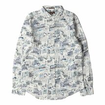 Paul Smith ポールスミス レイルウェイオブザワールド プリント 長袖シャツ RAILWAYS OF THE WORLD PRINT SHIRT 総柄 COLLECTION 日本製_画像1