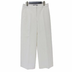 theory luxe セオリーリュクス パンツ ワイドパンツ ホワイト 白 38(M) クロップド丈 ストレッチ ボトムス ズボン オフィス きれいめ