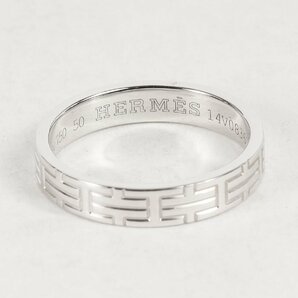 美品 HERMES エルメス サイズ:50 キリム リング / K18WG AU750 ホワイトゴールド Hモチーフ 指輪 ジュエリー アクセサリーの画像3