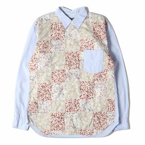 COMME des GARCONS HOMME DEUX シャツ サイズ:S 13SS フラワー ドロッピング パッチワーク ブロード ドレス シャツ 花柄 日本製