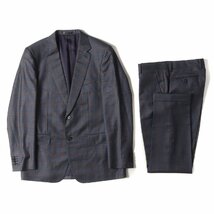 Paul Smith ポールスミス DORMEUIL テーラードジャケット スラックス / セットアップ スーツ SOHO FIT ネイビー ワインレッド XL 日本製_画像1