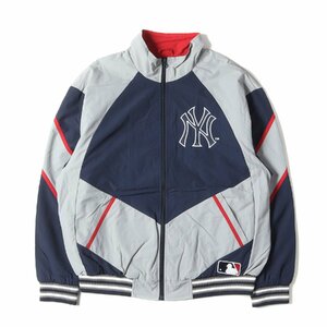 美品 Supreme シュプリーム ジャケット サイズ:M 21AW New York Yankees MLB ナイロン トラックジャケット Track Jacket ネイビー グレー