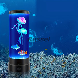 ナイトライト ミニ 水族館 クラゲ 海洋生物 おしゃれ かわいい USB コンパクト 間接照明 卓上ライト プレゼント 白 ホワイト ブラック 4-7