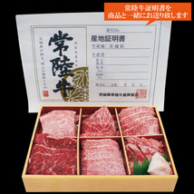 【送料無料】銘柄常陸牛Ａ５等級黒毛和牛６点盛り食べ比べ焼肉セット600g冷凍品3～4人前分 2セット購入でお肉増量中_画像4