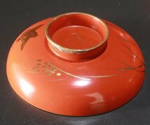 【夢讃岐】茶道煎茶/木製漆器　蒔絵・吸物椀　9客揃（蓋9枚）Φ115 wa275_画像6