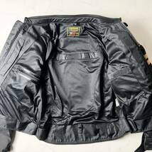 B28〈希少サイズXL〉VANSON Leathers【バイカー必見！！】メッシュ ライダースジャケット プロテクター入り 本革 ブラック XL バンソン_画像3