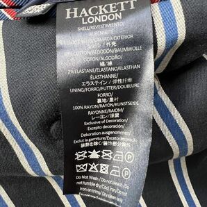 E1 〈希少サイズXXL〉HENLEY ROYAL REGATTA by HACKETT テーラードジャケット ストライプ コットン ネイビー ブルー 52 XXL 3L ハケットの画像9