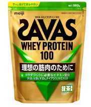 * Meiji SAVAS The bus whey protein 100 powdered green tea manner taste 980g* best-before date 2024/12