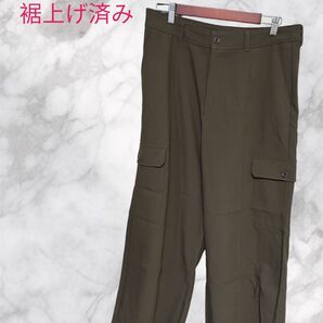 GU カーゴワイドパンツ 裾上げ済み レディース