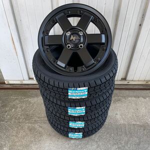 ナイトロパワーM6カービン◆ グッドイヤーアイスナビ7◆165/55R15◆4本セット◆エブリィハイゼットスペーシアギアデリカミニ ガンブラック