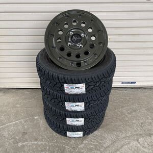 ナイトロパワーH12ショットガン◆ ヨコハマジオランダーX-AT◆LT155/65R14　ハイゼットスペーシアギアエブリィデリカミニ ODグリーン