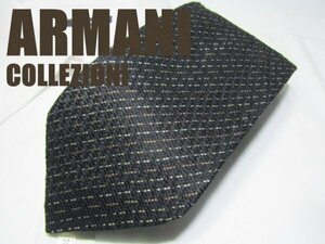 【アルマーニ】NA 645 アルマーニ コレッツオーニ ARMANI COLLEZIONI ネクタイ 黒系 ジャガード