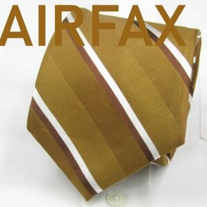 【フェアファクス】 OC 227 フェアファクス コレクティブ FAIRFAX COLLECTIVE ネクタイ 茶色系 ストライプ柄 ジャガードの画像1