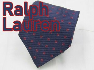 【ラルフローレン】OC 262 ラルフローレン Polo Ralph Lauren ネクタイ 紺系 ドット ジャガード