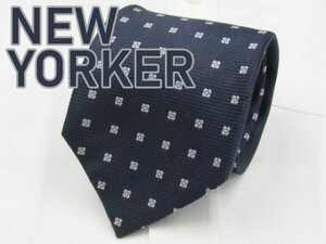 【ニューヨーカー】 OC 281 ニューヨーカー NEW YORKER ネクタイ 紺色系 小花柄 ジャガード