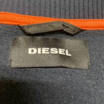 極美品/L相当 ●DIESEL ディーゼル ナイロン 切替 ブルゾン ジャケット スウェット キルティング メンズ ストレッチ 起毛 黒 ブラック_画像7