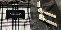 サイズL●バーバリーブラックレーベル BURBERRY BLACK LABEL ナイロン パーカー フード ジャケット ホースロゴ ノバチェック ブラック 黒_画像8