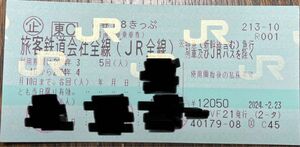 青春18きっぷ 2024春 1回分