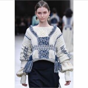 mame 18AWskiers knit ethnic sweater