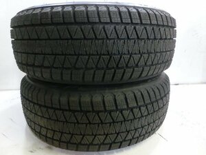 K25-2061 深溝 イボ付き 中古スタッドレスタイヤ ブリヂストン BLIZZAK DM-V3 225/55R19 99Q (2本)