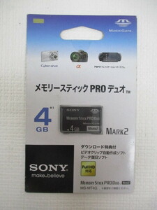 ∝ 70 メモリースティック SONY memory stick pro duo ソニー メモリースティックプロデュオ 4GB 検：記録用メモリ 