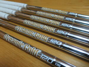 TRUE TEMPER DYNAMIC GOLD 120 S200 / トゥルーテンパー ダイナミックゴールド １２０ Ｓ２００ アイアン用シャフト ６本セット 【美品】