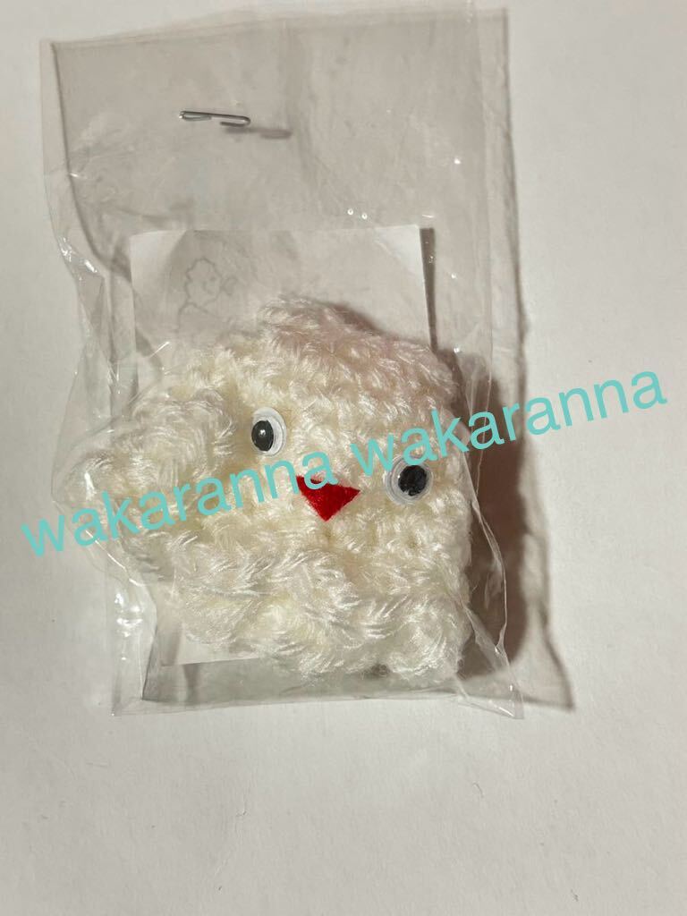 New Chappy knitted doll, unopened, woolen stuffed animal, mascot, unused, cloud, ghost, white, finger puppet, not for sale, handmade toy, Handcraft, Handicrafts, knitting, Yarn