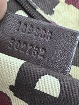 ♯【GUCCI】グッチ　アビー　GG シマレザー　ブラウン　189833　ハンドバッグ　難有　劣化大_画像7