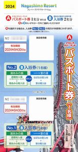 【2024/9/30まで】ナガシマスパーランド パスポート又はなばなの里入浴券 長島スパーランド